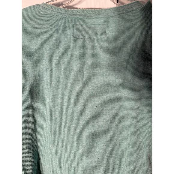 American Eagle Min0t Green Vintage Waffle Henley Women's Fitted XL - Picture 10 of 12